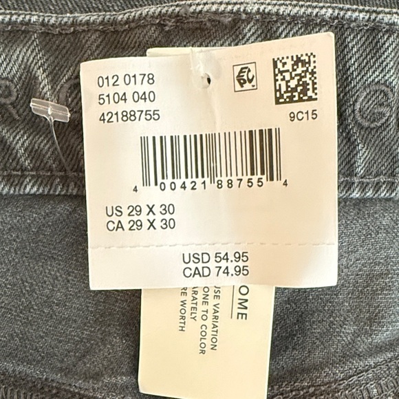 American Eagle Outfitters Charcoal Straight Leg Jeans - Picture 5 of 10